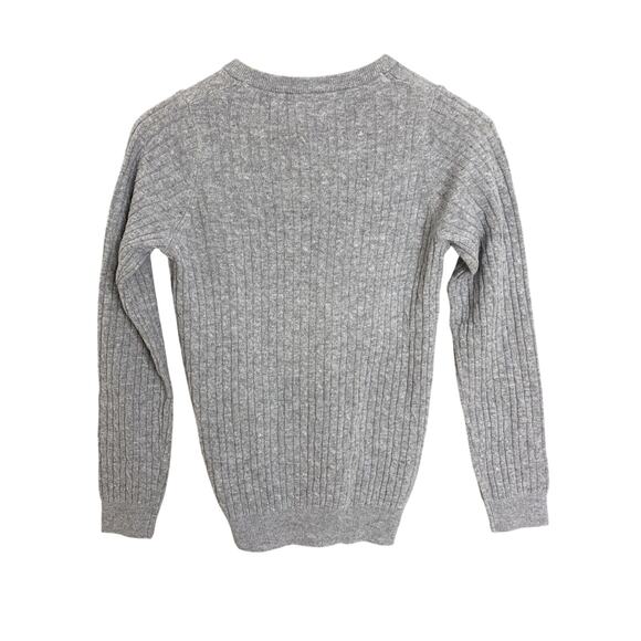 Hoggs Of Fife Sweater Womens XS Gray Cableknit Lambswool Blend Preppy Academia - Picture 7 of 9